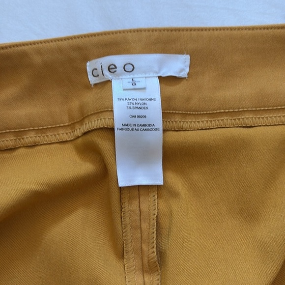Cleo Mustard Yellow Mid Length Skirt - Picture 3 of 3